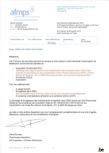 afmps Certificate Letter